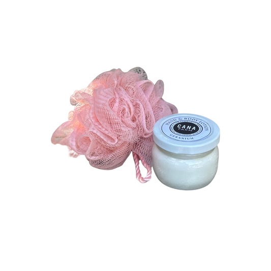 Hand Cream & Bath Puff